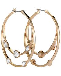 Swarovski Crystal Rose Gold Plated Earrings - Metallic