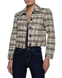 L'Agence - Kasey Bracelet Sleeve Wool-Blend Jacket - Lyst