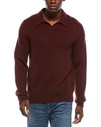 Vince - Boiled Thermal Cashmere Johnny Collar Sweater - Lyst