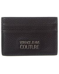 Versace - Range Metal Lettering Leather Card Case - Lyst