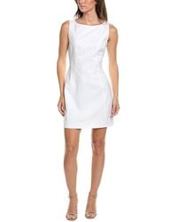 Kenneth Cole - Boatneck Sculpted Mini Dress - Lyst