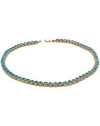 Ebru Jewelry - Plated Cz Tennis Necklace - Lyst