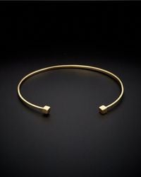 Italian Gold - 14k Cube Cuff Bracelet - Lyst