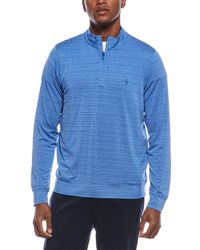 Tailorbyrd - Yarn Dye Stripe Performance Quarter Zip - Lyst