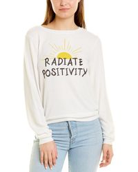 Wildfox Radiate Baggy Beach Sweater Sweatshirt - White