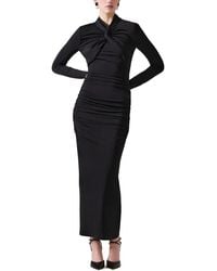 Carolina Herrera - Twisted V-Neck Dress - Lyst