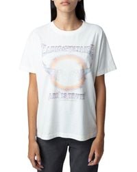 Zadig & Voltaire - Tommer Compo Concert Horizon T-shirt - Lyst