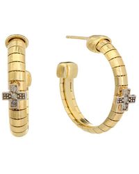Meshmerise - 18k Over Silver 0.06 Ct. Tw. Diamond Earrings - Lyst