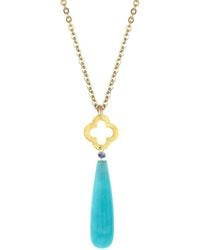 Liv Oliver - 18K Plated 25.00 Ct. Tw. Gemstone Necklace - Lyst