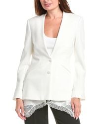 Jonathan Simkhai - Allie Crepe Combo Basque Jacket - Lyst