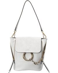 Chloé Faye Small Leather & Suede Backpack - Multicolour