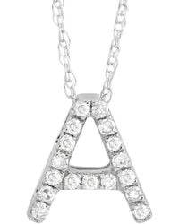 Diamond Select Cuts - 14k 0.1 Ct. Tw. Diamond Initial Necklace - Lyst