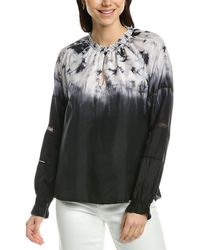 Go> By Go Silk - Go> By Gosilk Attention To Detail Silk Peasant Top - Lyst