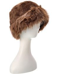 Surell - Accessories Eyelash Cuffed Bucket Hat - Lyst