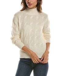 Forte - Cable Mock Neck 100% Cashmere Sweater - Lyst