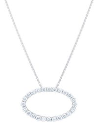 Diana M. Jewels - Fine Jewelry 14k 0.75 Ct. Tw. Diamond Oval Pendant Necklace - Lyst
