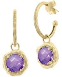 Reiss - 14K 6.50 Ct. Tw. Diamond & Amethyst Charm Earrings - Lyst
