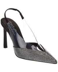 Sergio Rossi - X Evangelie Smyrniotaki Satin & Vinyl Slingback Pump - Lyst