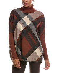 Joseph A - Turtleneck Pullover Poncho - Lyst