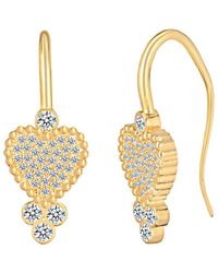 Gabi Rielle - Shining Moment 14k Over Silver Cz Clover Studs - Lyst