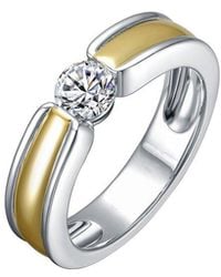 Rachel Glauber - 14K Plated Cz Band Ring - Lyst