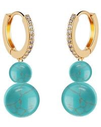 Liv Oliver - 18K Plated 16.90 Ct. Tw. Cz Earrings - Lyst
