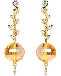 Haus of Brilliance - Colorful Gemstones 18K 23.83 Ct. Tw. Diamond & Citrine Dangle Earrings - Lyst