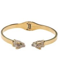 jean claude - Stainless Steel Cz Adjustable Bangle Bracelet - Lyst