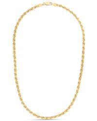 Italian Silver - 14k Over Rope Chain Necklace - Lyst