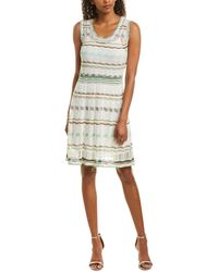 M Missoni Linen-blend A-line Dress - White