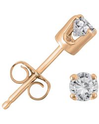 Diana M. Jewels - Fine Jewelry 14k Rose Gold 0.33 Ct. Tw. Diamond Studs - Lyst