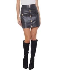 L'Agence - Truman Mini Skirt W Snaps - Lyst