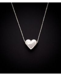 Italian Gold - 14k Heart Pendant Necklace - Lyst