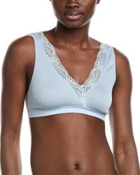 Hanro - Lace Trim Soft Cup Bra - Lyst