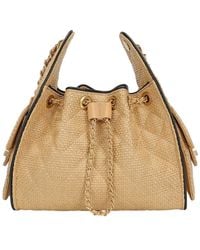 Tiffany & Fred Paris - Woven Canvas Shoulder Bag - Lyst