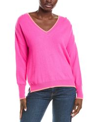 Brodie Cashmere - Malibu Sunset V-Neck Cashmere Sweater - Lyst
