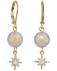 Rachel Reinhardt Jewelry - 14k Over Silver Agate Cz Star Drop Earrings - Lyst