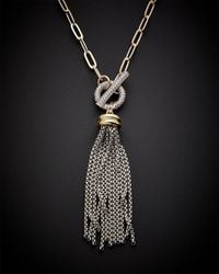 Juvell - 18K Plated Cz Toggle Necklace - Lyst