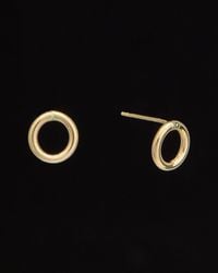 Italian Gold - 14k Circle Studs - Lyst