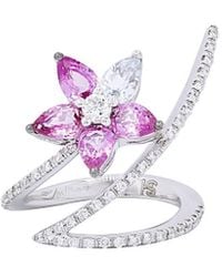 Diana M. Jewels - Fine Jewelry 18k 2.89 Ct. Tw. Diamond & Sapphire Ring - Lyst