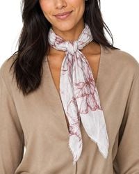 Blue Pacific - Floral Sketch Neckerchief - Lyst