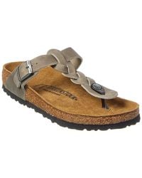 Birkenstock - Gizeh Braided Oiled Leather Sandal - Lyst