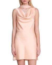 Avec Les Filles - Cowl Neck Mini Dress - Lyst
