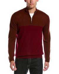 SCOTT & SCOTT LONDON - Wool & Cashmere-blend 1/4-zip Mock Neck Sweater - Lyst