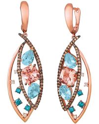 Le Vian - Le Vian 14k Strawberry Gold 5.77 Ct. Tw. Diamond & Gemstone Earrings - Lyst