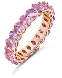 Forever Creations Signature - Forever Creations 14k 4.00 Ct. Tw. Sapphire Eternity Ring - Lyst