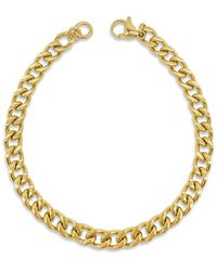 Adornia - 14k Plated Cuban Chain Bracelet - Lyst
