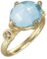 Reiss - 14K 3.35 Ct. Tw. Diamond & Topaz Cocktail Ring - Lyst