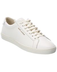 Saint Laurent Andy Leather Sneaker - White