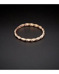 Italian Gold - 14k Italian Rose Gold Braided Ring - Lyst
